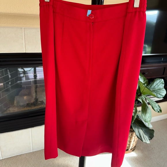 Red Executive Collection Two-Piece Skirt Suit.  Plus Size 20W - Picture 11 of 13